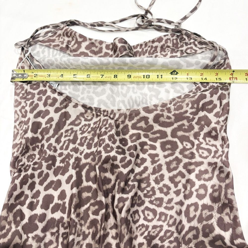 NWOT & Other Stories Leopard Slip Maxi Dress US 4 – Viscose Cowl Neck Satin Look - Picture 7 of 12